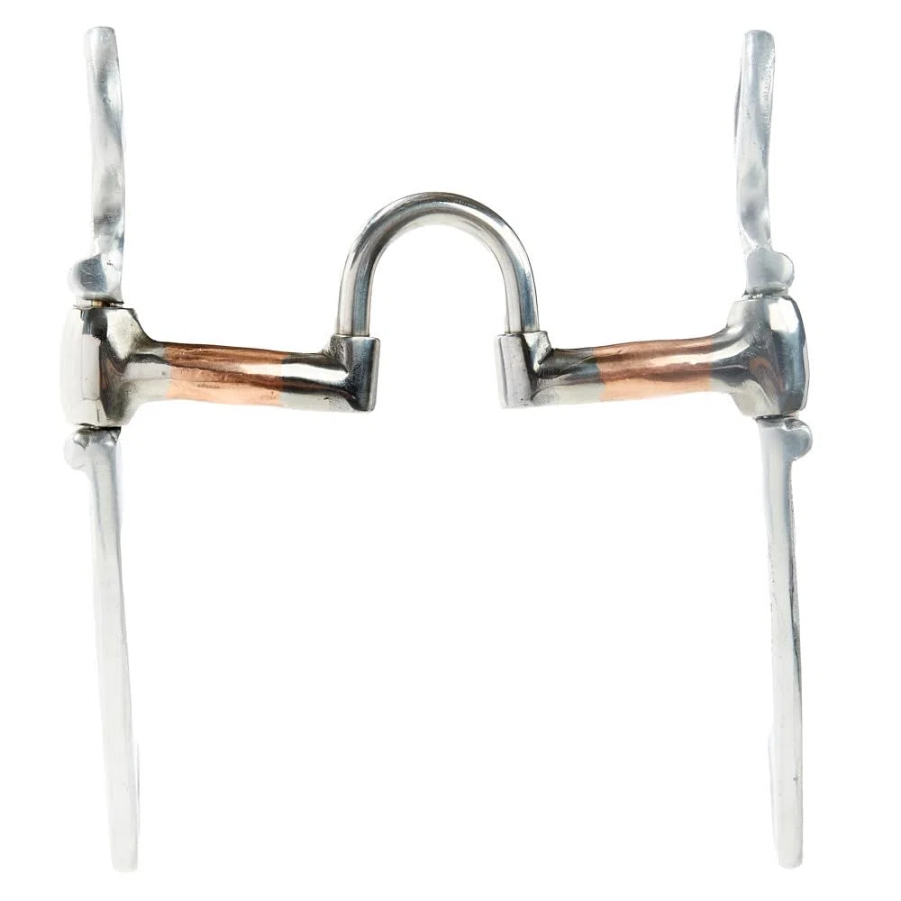 HILASON ALMINIUM - Morso per correzione della bocca del cavallo inciso, 12,7 cm, rullo in rame