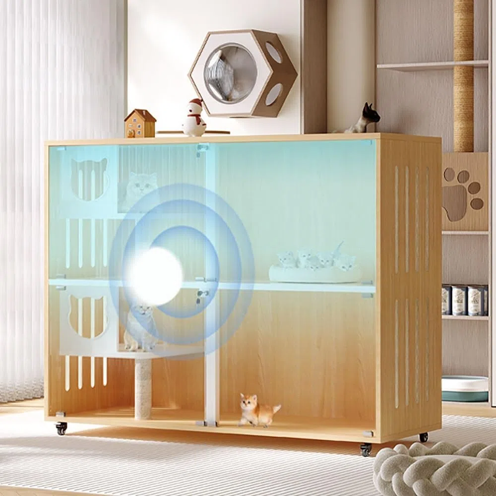 Lusso Deluxe Cat Villa La grande cuccia ideale for gatti da interno Recinto per gatti