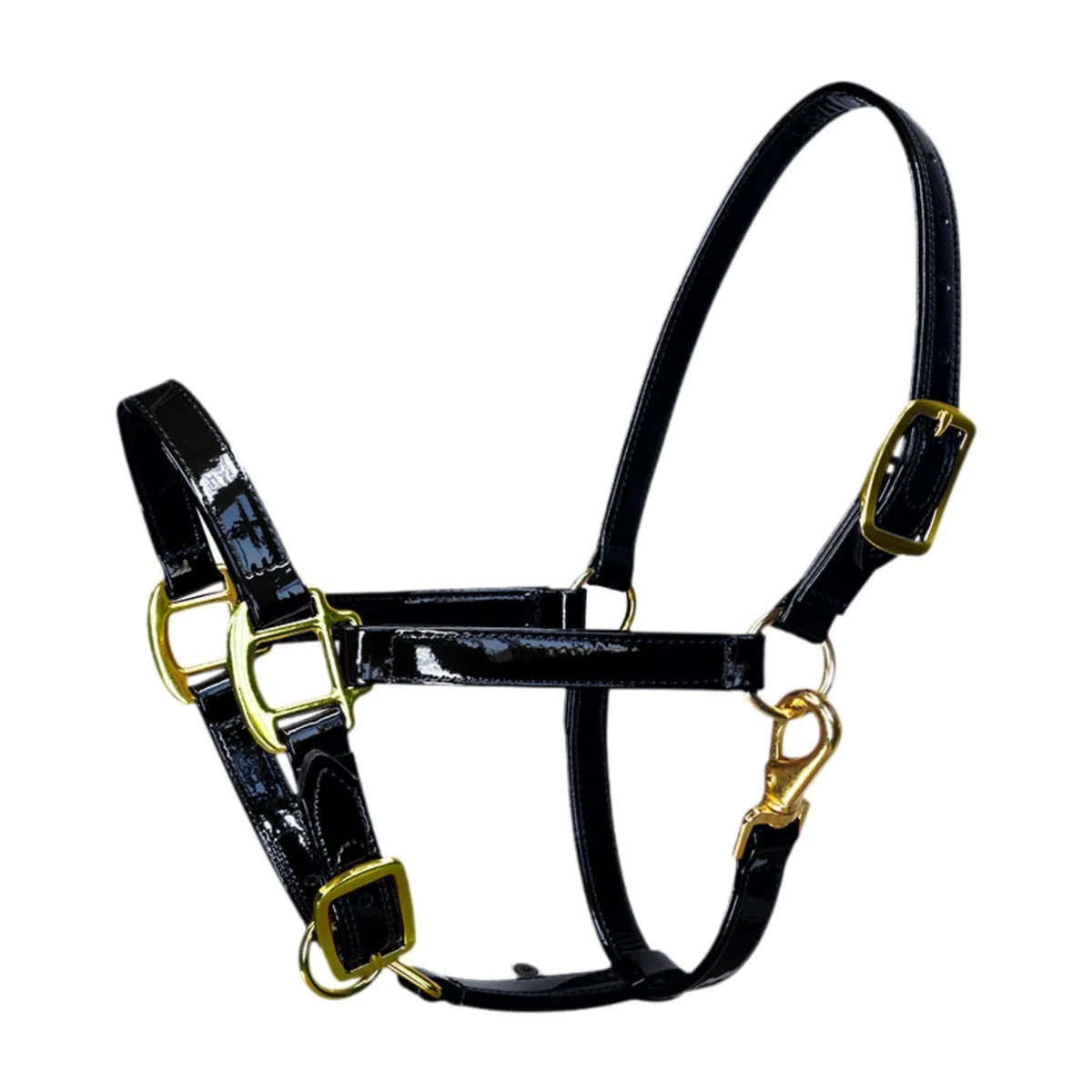 Milageto Cavezza da addestramento per Cavalli in Pelle Microfibra con Chiusura a Scatto per Mento, Ideale per, campi di Allenamento e percorsi di