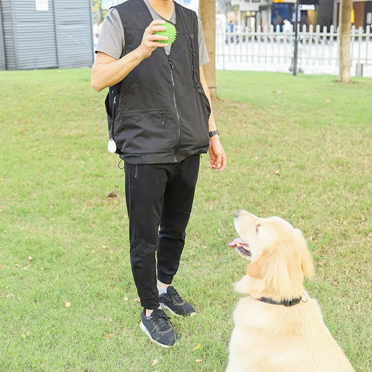 Gilet Protettivo per Addestratore Cani Design con Bottoni Regolabili