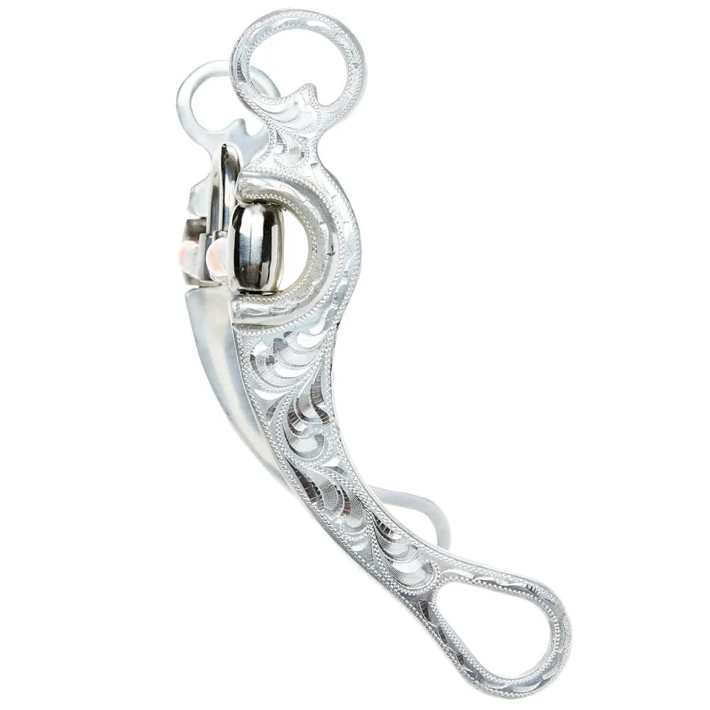 HILASON ALMINIUM - Morso per correzione della bocca del cavallo inciso, 12,7 cm, rullo in rame