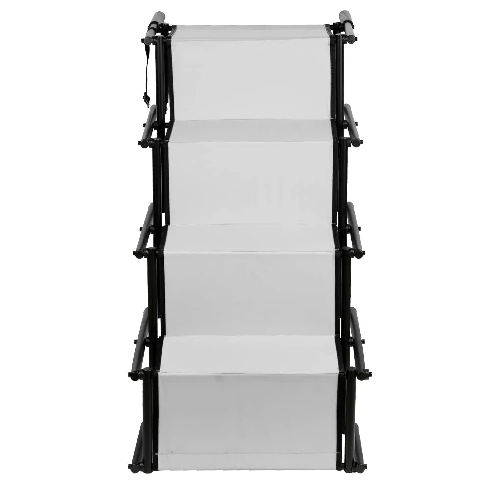 Cannoli Rampa per Auto per Cani, Scaletta per Cani, adatta per cani di grandi e piccoli - Il telaio in acciaio può sopportare 60 kg (139 * 45 * 76 cm - grigio chiaro)