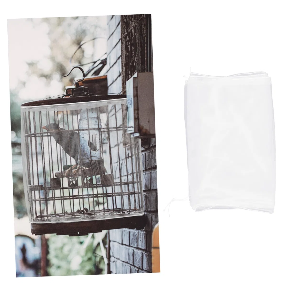 YARNOW 3pezzi Copertura Regolabile Per Gabbiette Per Rete Protezione Da Polvere e Sporco Accessorio Per Gabbie Di Piccole Mantiene Luminoso e Pulito
