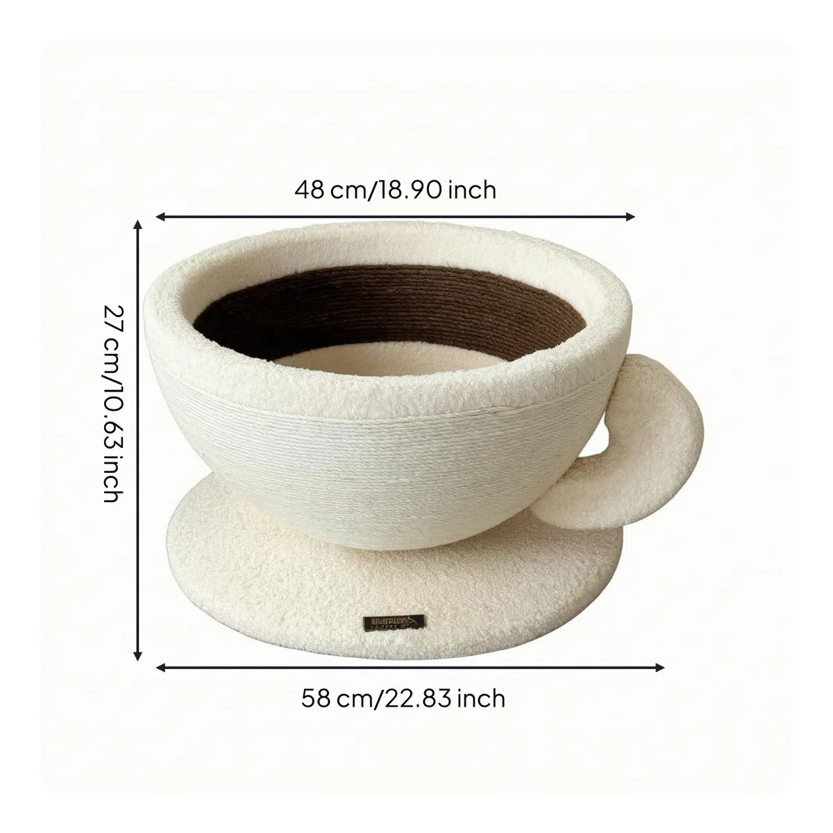 predolo Tiragraffi Corda in Sisal | Base Rotonda Stabile, Resistente Ai Graffi, Cuccia Tiragraffi, per Salotto, Grande