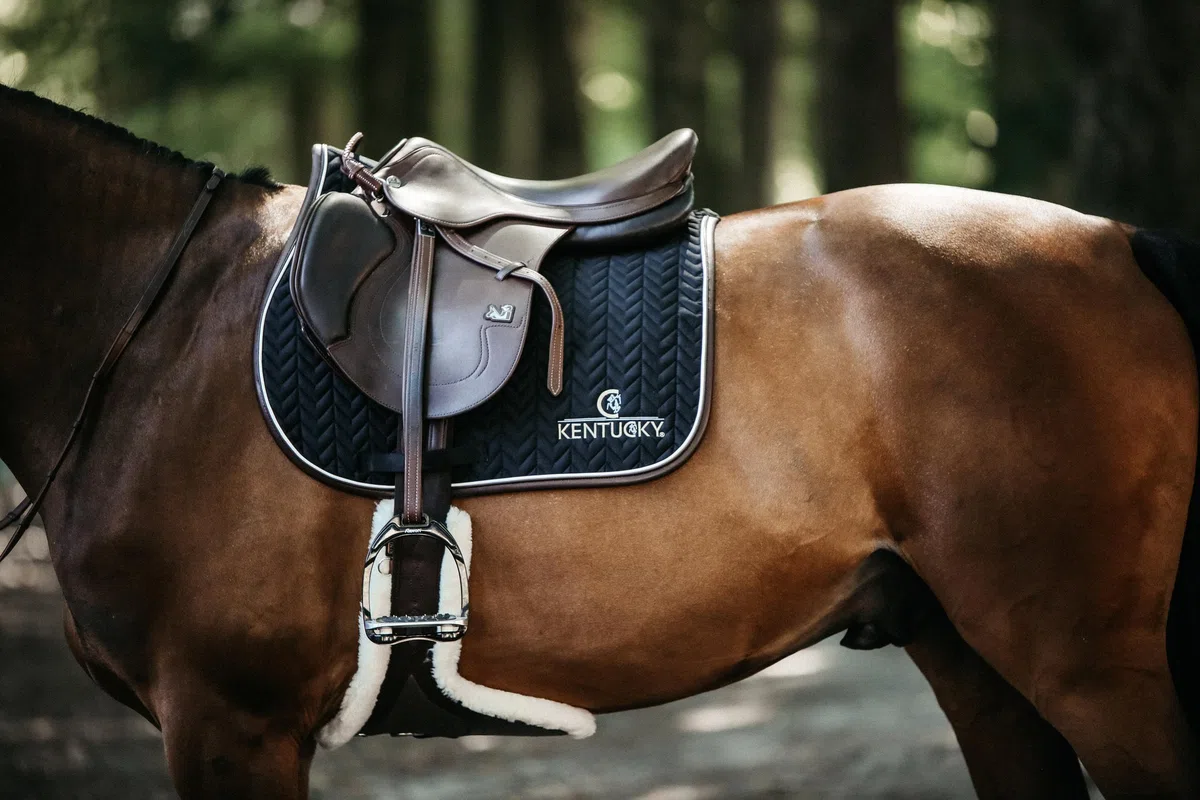 Tappeto da Equitazione per Cavalli Kentucky Fishbone Leather