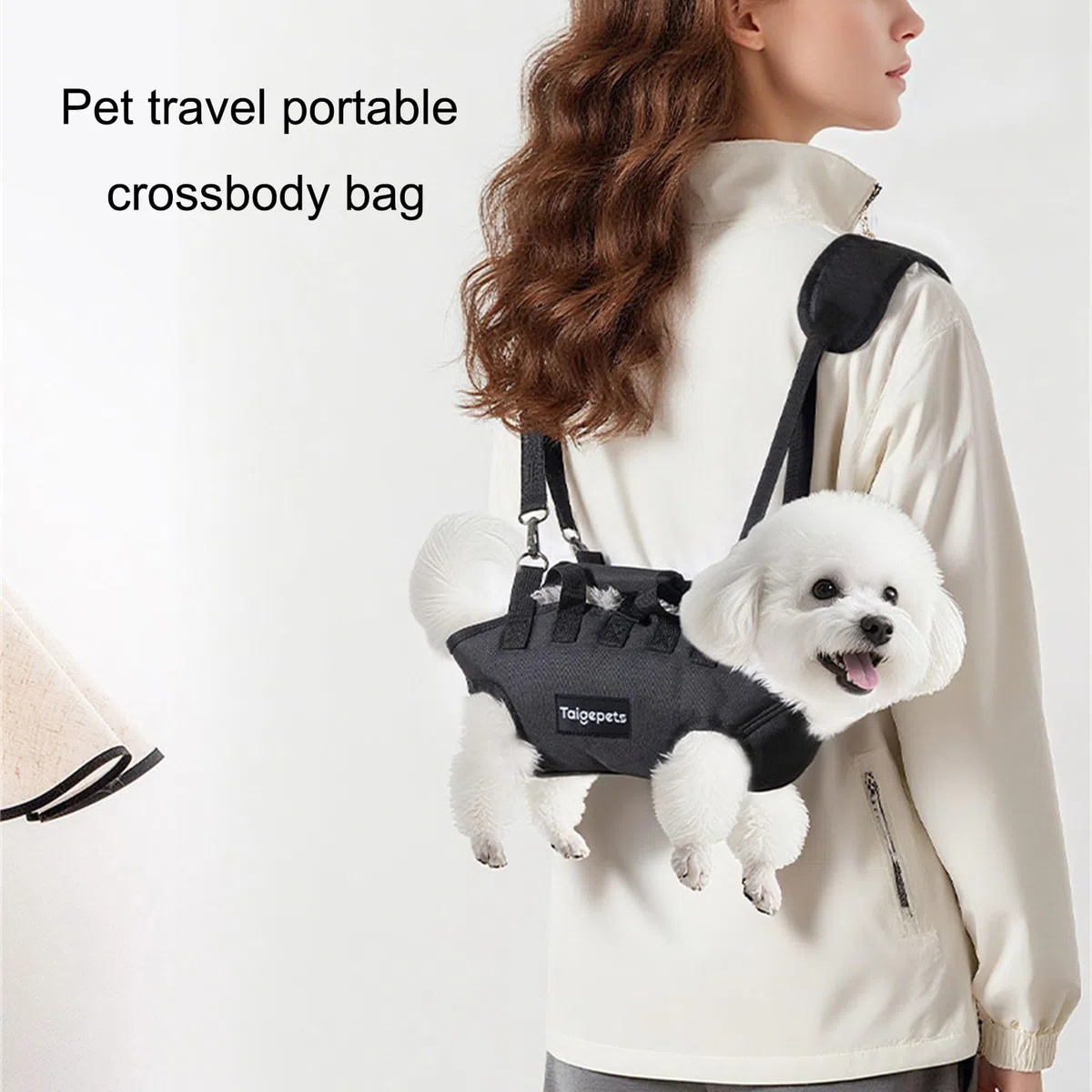 Borsa a tracolla multifunzionale portatile zaino piccolo Pet Carrier Bag Daily Walks Park Visite regolabile Pet Crossbody Carrier