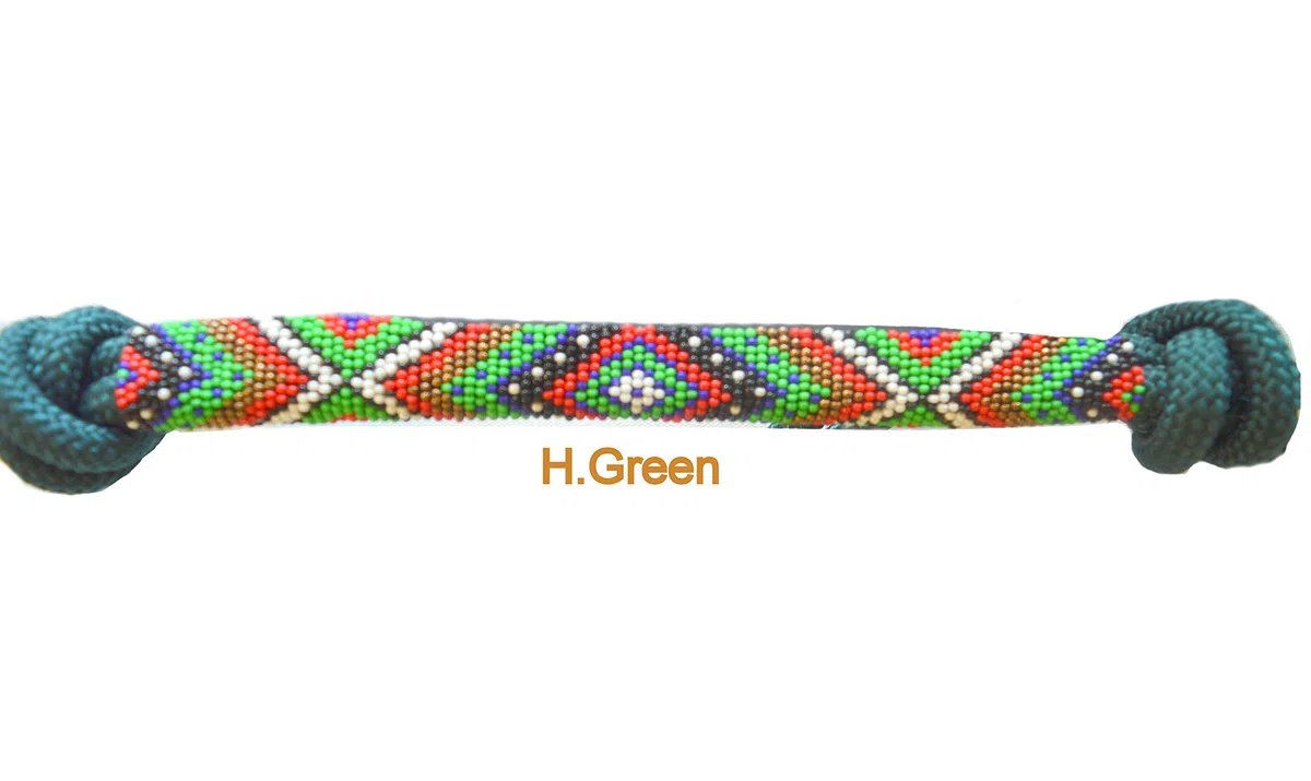 SIE, cavezza per cavalli, in nylon intrecciato, con perline, H. Green A