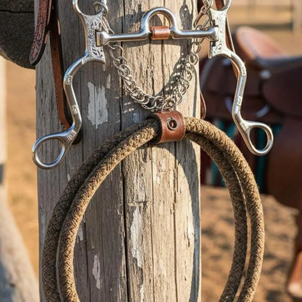 Morso per Cavallo Professionale con Catena in Acciaio Inossidabile, Morso a Snodo per Cavallo, Accessorio per Finimenti Equestri.