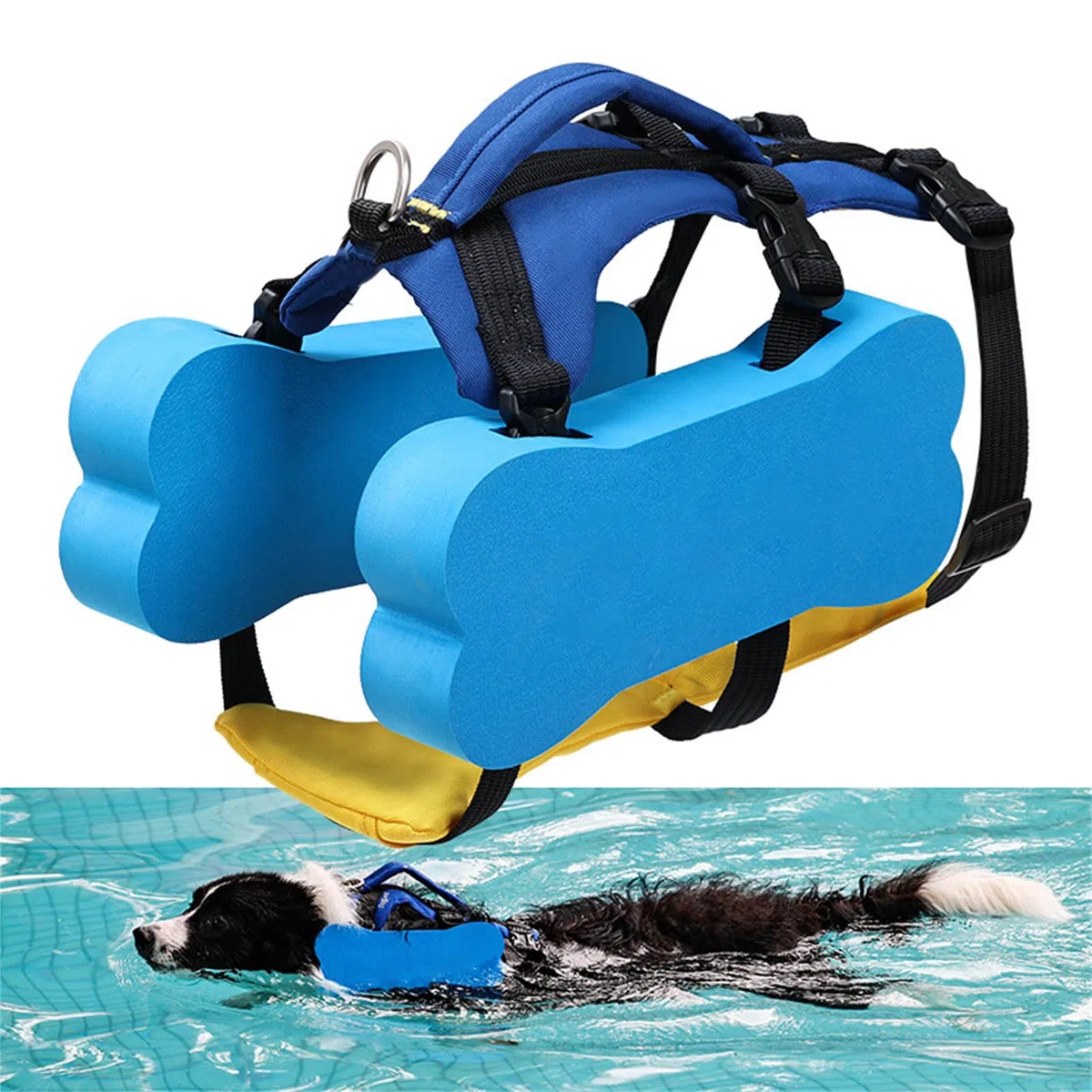 Costume da bagno per cani con maniglia di salvataggio di galleggiamento superiore Dispositivo di galleggiamento per nuoto Gilet di salvataggio per nuoto galleggiante Grande dispositivo