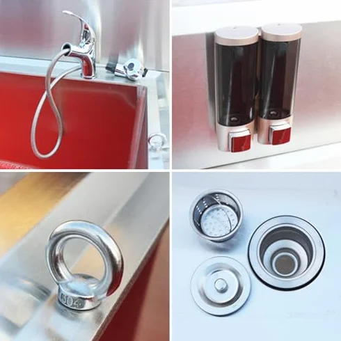 Vasca da bagno professionale in acciaio inox per cani di taglia grande
