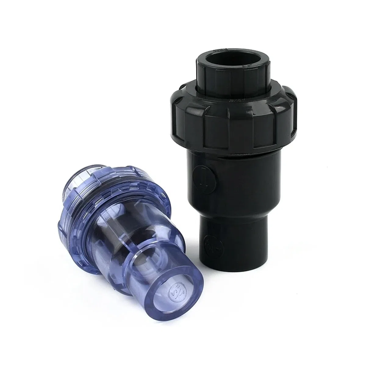 Valvola di ritegno Trasparente in UPVC for irrigazione da Giardino e Acquario - Dimensioni da 20 mm a 110 mm(Dark Gray,50mm)