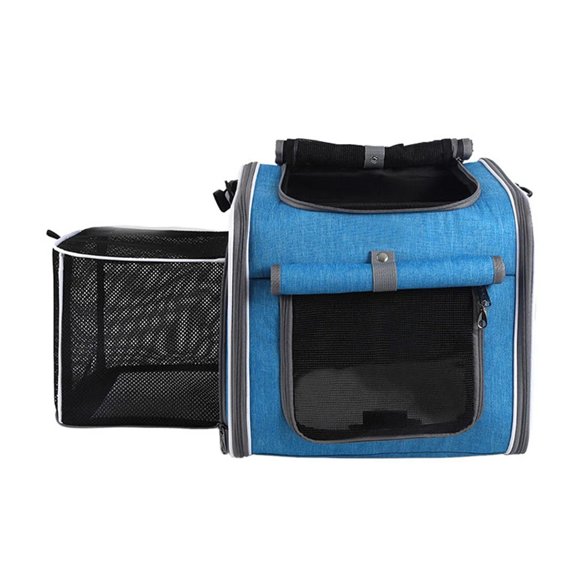 Cestino da Bici per Cani, Espandibile, Leggero, Impermeabilizzante, per Portabiciclette Cuccioli (Blu)