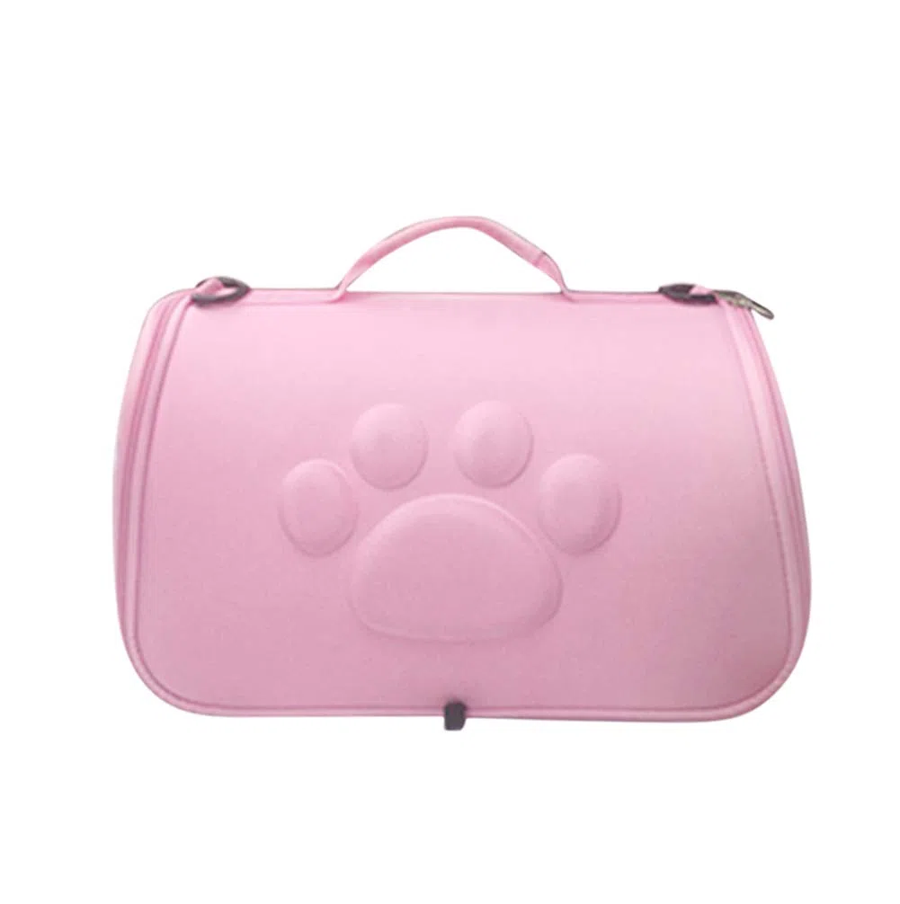 Trasportino a tracolla per animali domestici, portatile, per gatti, borsa da viaggio traspirante per cani (M, rosa)