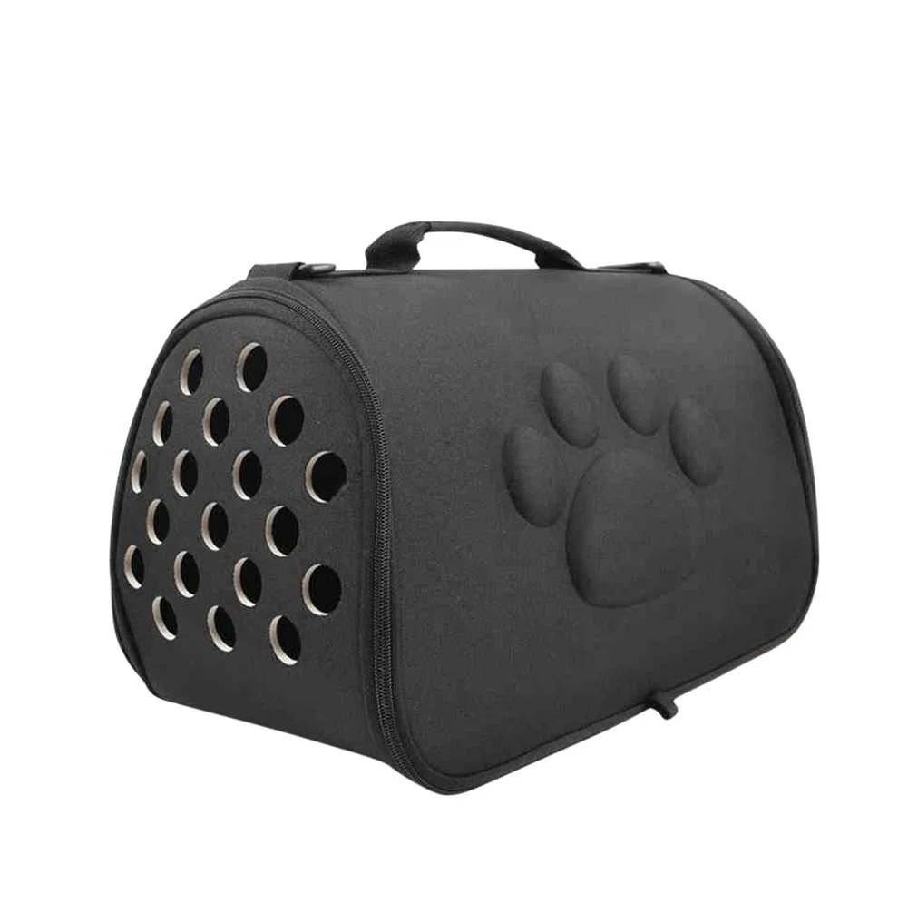 Trasportino a tracolla per animali domestici, portatile, per gatti, borsa da viaggio traspirante per cani (M, nero)