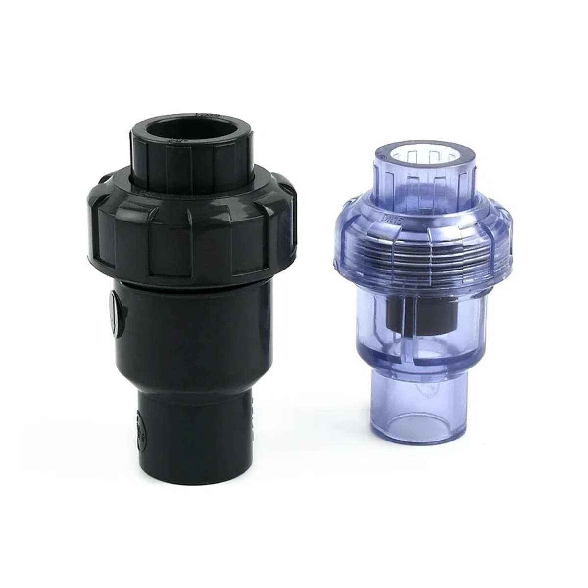 Valvola di ritegno Trasparente in UPVC for irrigazione da Giardino e Acquario - Dimensioni da 20 mm a 110 mm(Dark Gray,50mm)