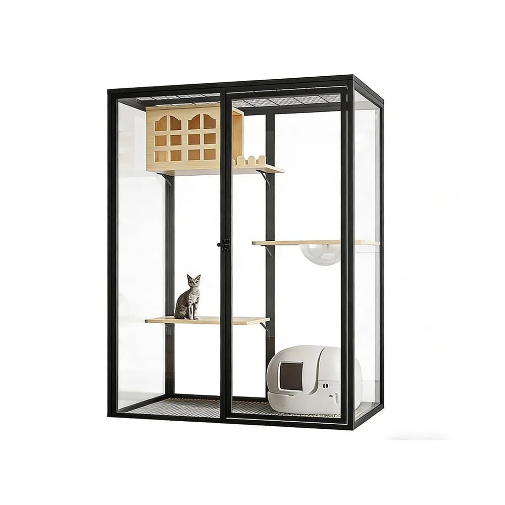 Lusso Villa for gatti con vista completa Cuccia for di lusso for interni Gabbia for grandi dimensioni Recinto per gatti