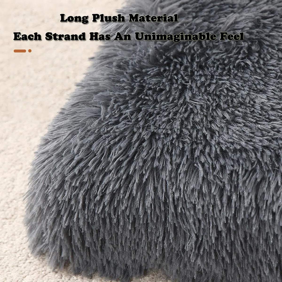Hixingo Calore Lungo Peluche Cuccia Cane e Gatto Interno di Peluche, Lettino Cuscino Antiscivolo Morbido Rimovibile per Cani e Gatti, per Grande Medio Piccolo Animali (Grigio Scuro,L120xW75xH10cm)