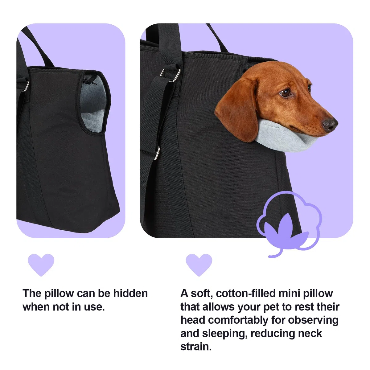 Ownpets Borsa per cani nera