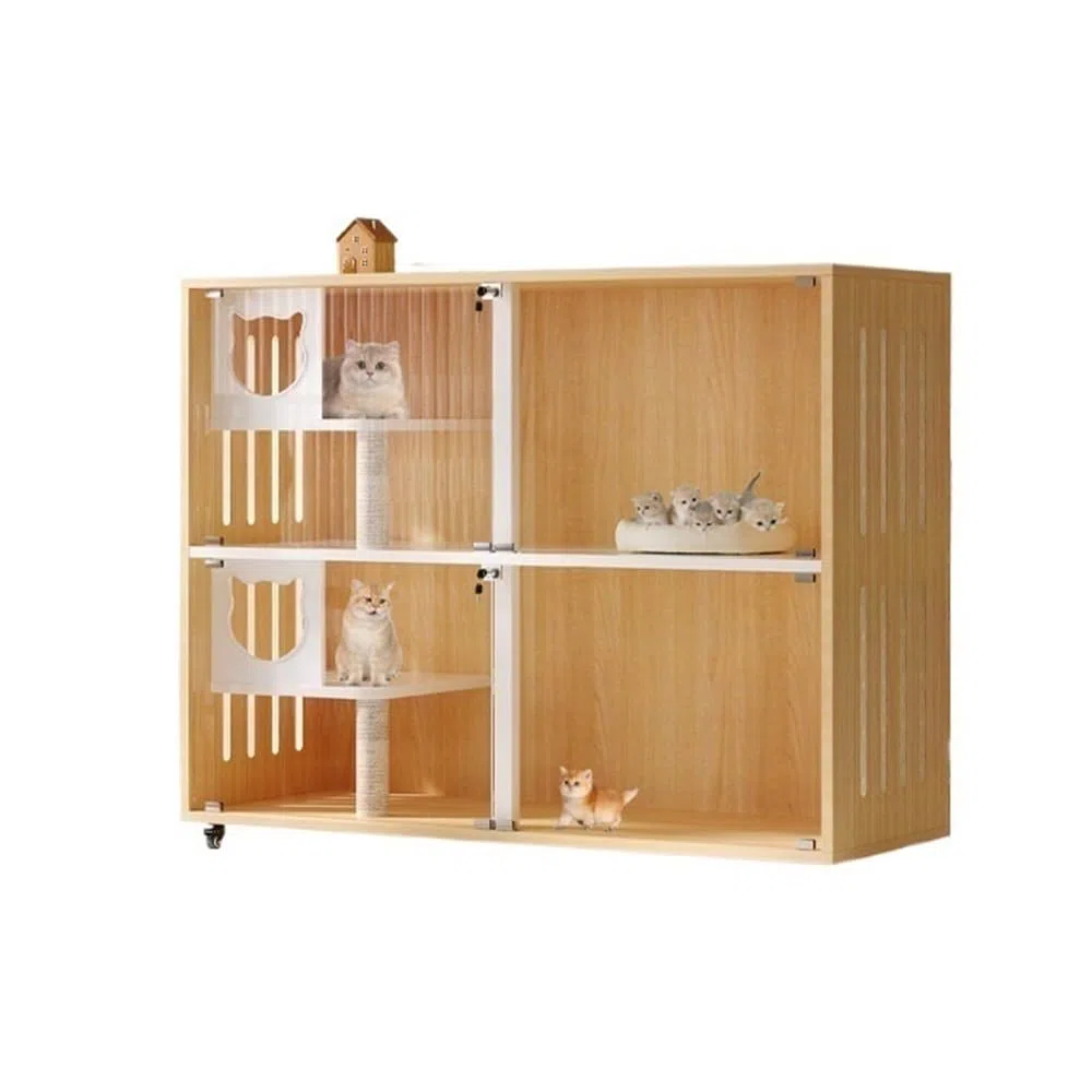 Lusso Deluxe Cat Villa La grande cuccia ideale for gatti da interno Recinto per gatti
