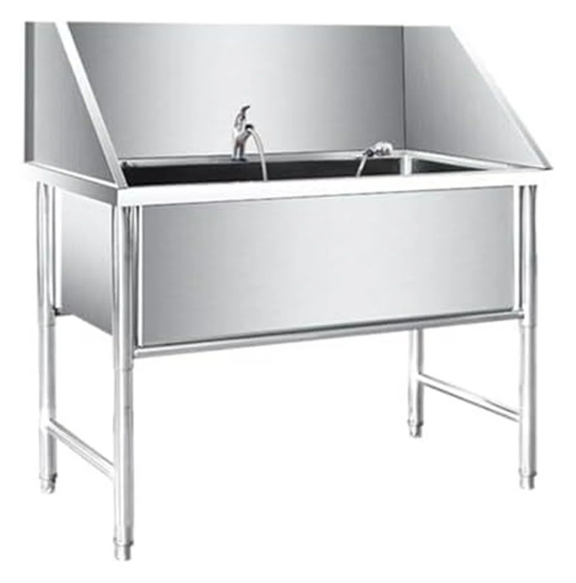 Vasca da bagno in acciaio inox per cani e gatti, profondità 30 cm, larghezza 80 cm, ideale per uso domestico, piscina o toelettatura professionale
