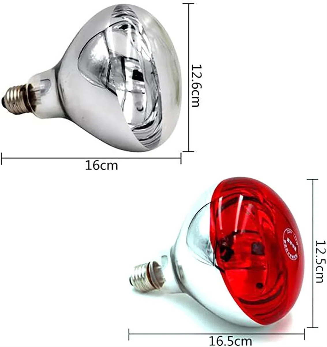 Lampada Di Calore A Infrarossi, Lampada Di Calore A Infrarossi Da 2 Pezzi for Polli, Lampadina Di Calore A Infrarossi Spessa for Maiale Suinetto Allevatrice for Animali Domestici Pollaio Anatra, Lampa