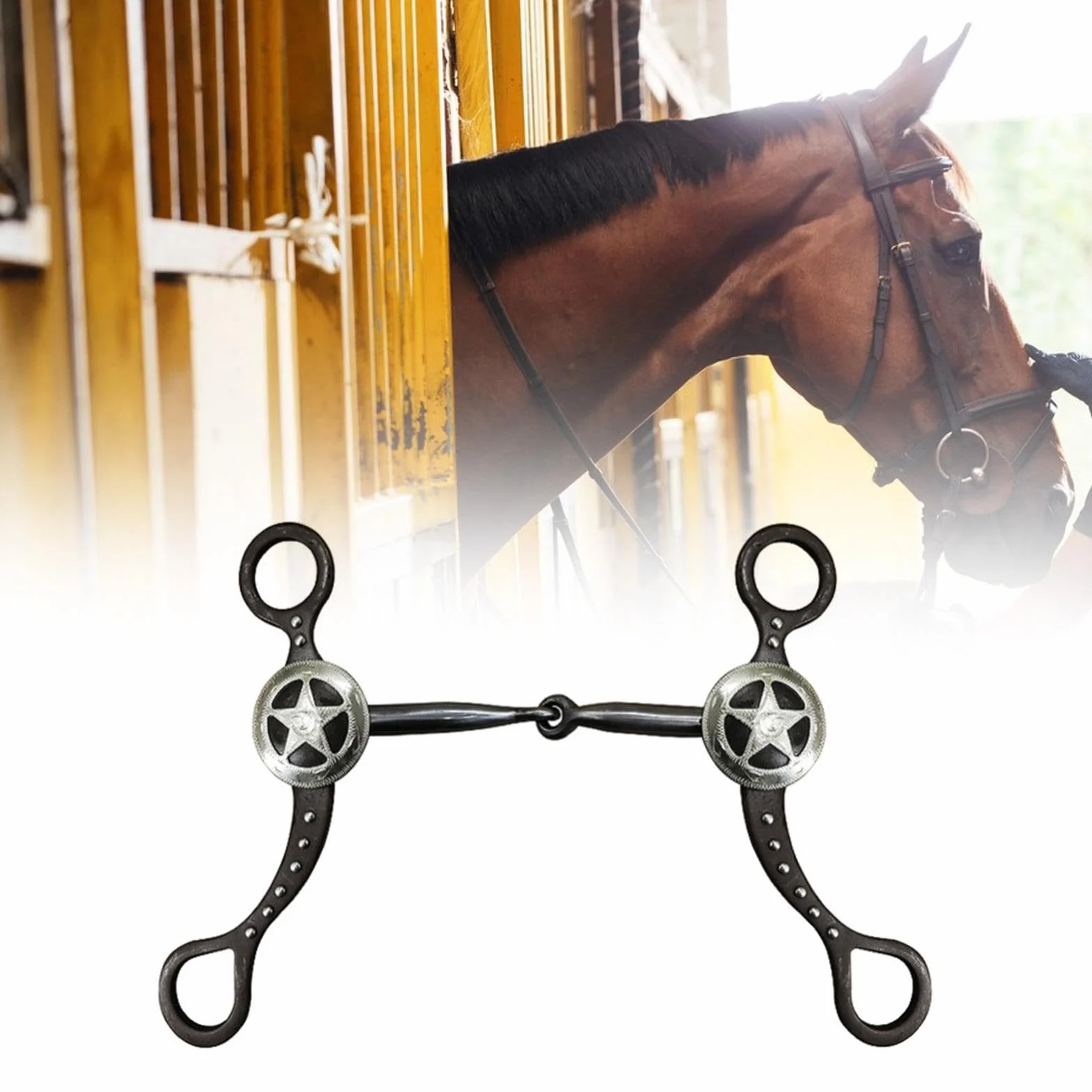 Harilla Morso per Cavallo, Morso per addestramento alla masticazione del Cavallo, Equestre, Accessori per Cavalli all'aperto, Robusto, Filetto per Cavallo