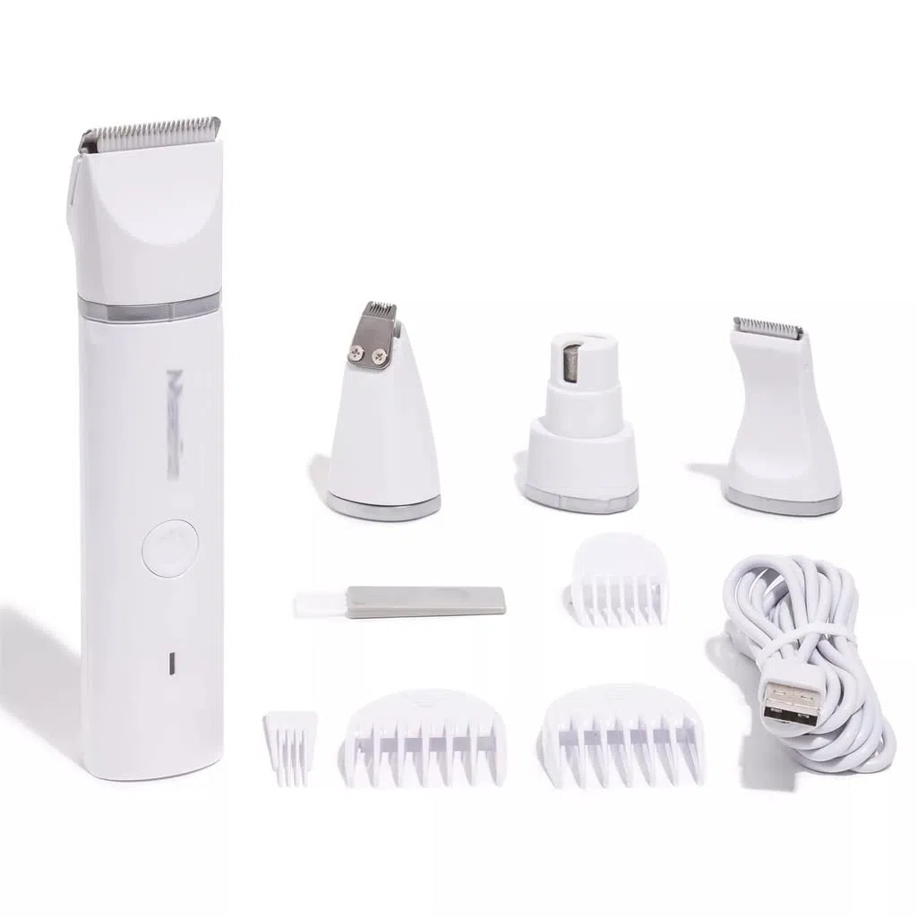 4 In 1 Electric Pet Hair Clipper With 4 Blades Trimmer Nail Sharpener Rechargeable Hair Clipper Trimmer (Color : A, Size : 15 * 3.2cm) (A 15 * 3.2cm)