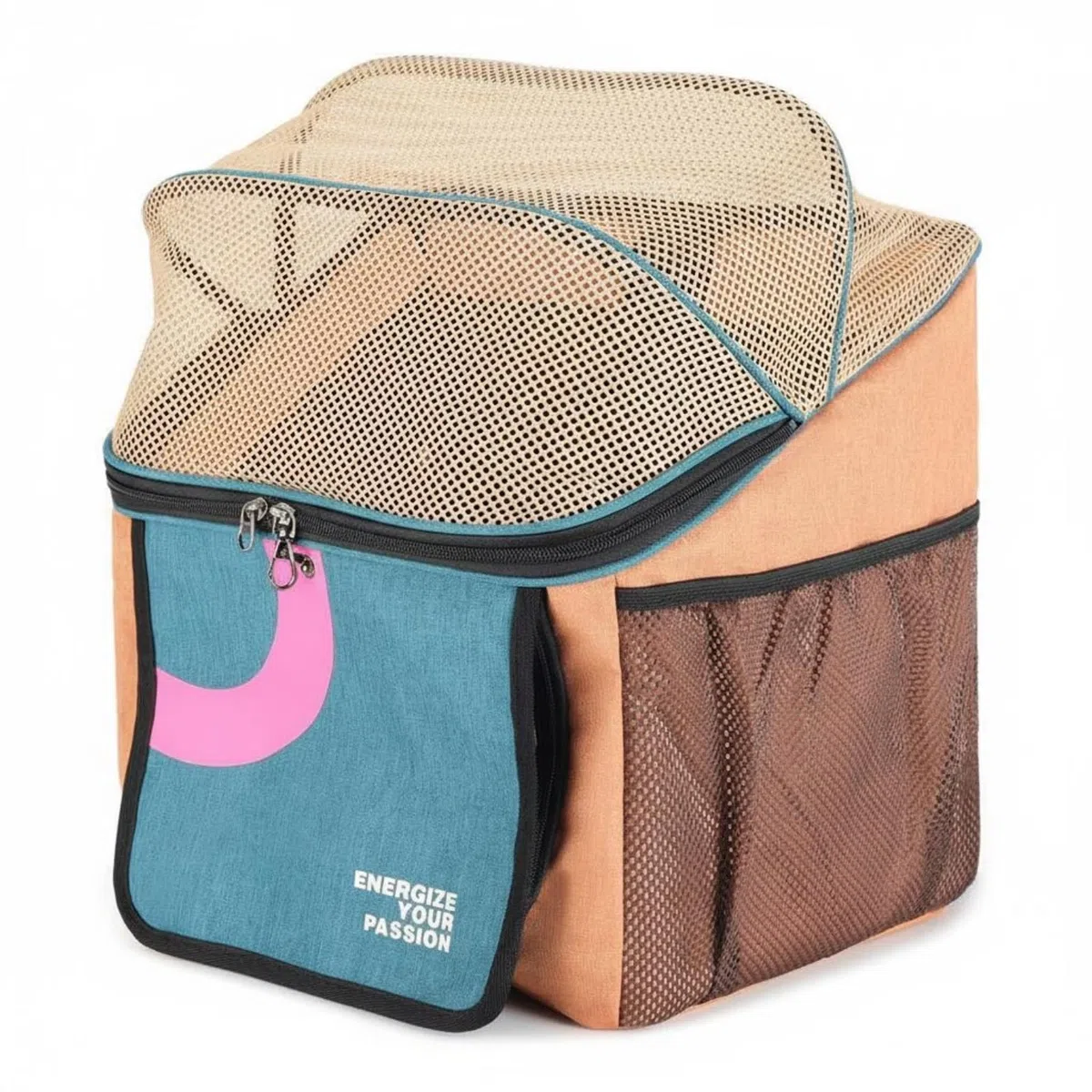 Qianly Outdoor Bicicletta Trasportino Animali Borsa Anteriore Cestino Supporto in PVC E Tessuto Oxford 300D con Sgancio Rapido Pannelli Traspiranti Adatto a, Arancione