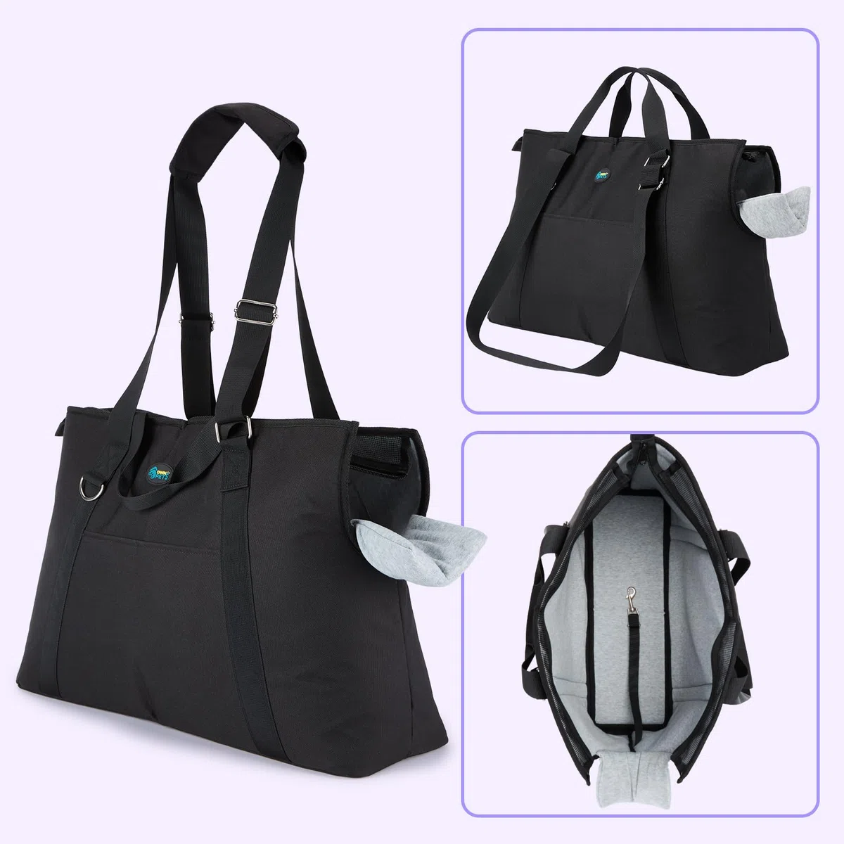 Ownpets Borsa per cani nera