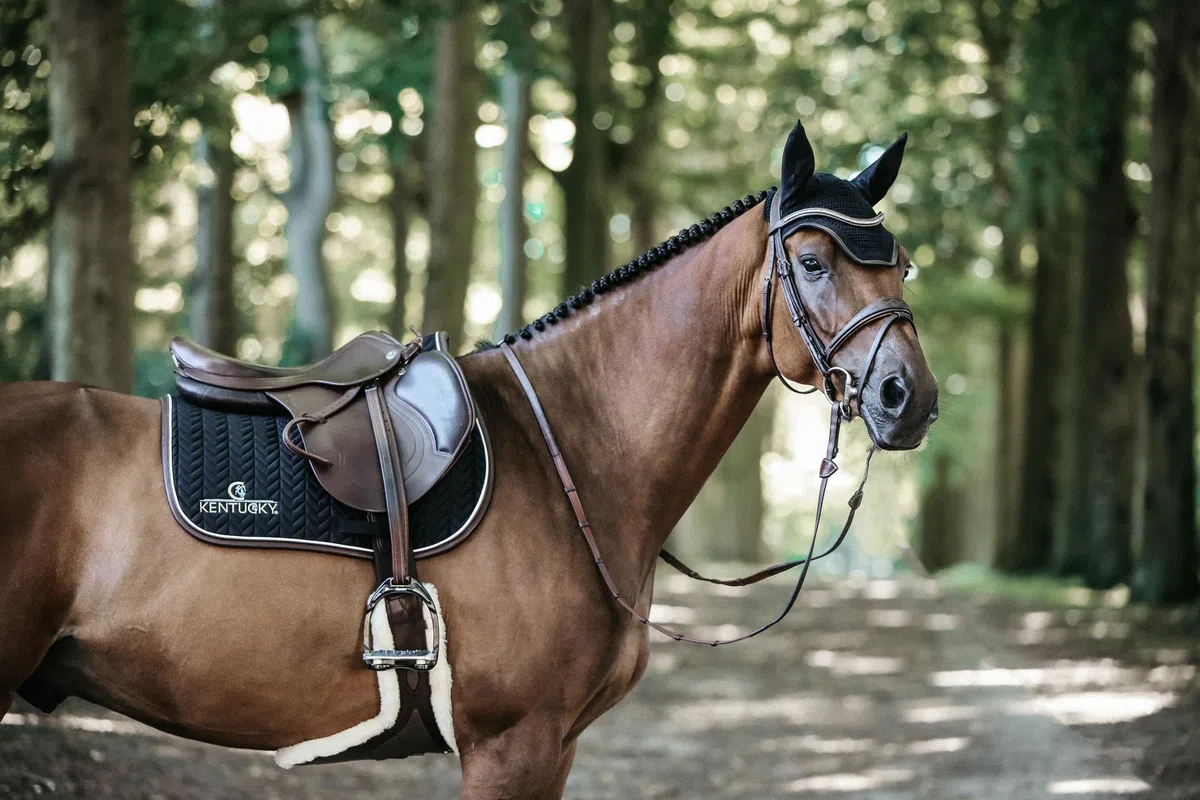 Tappeto da Equitazione per Cavalli Kentucky Fishbone Leather