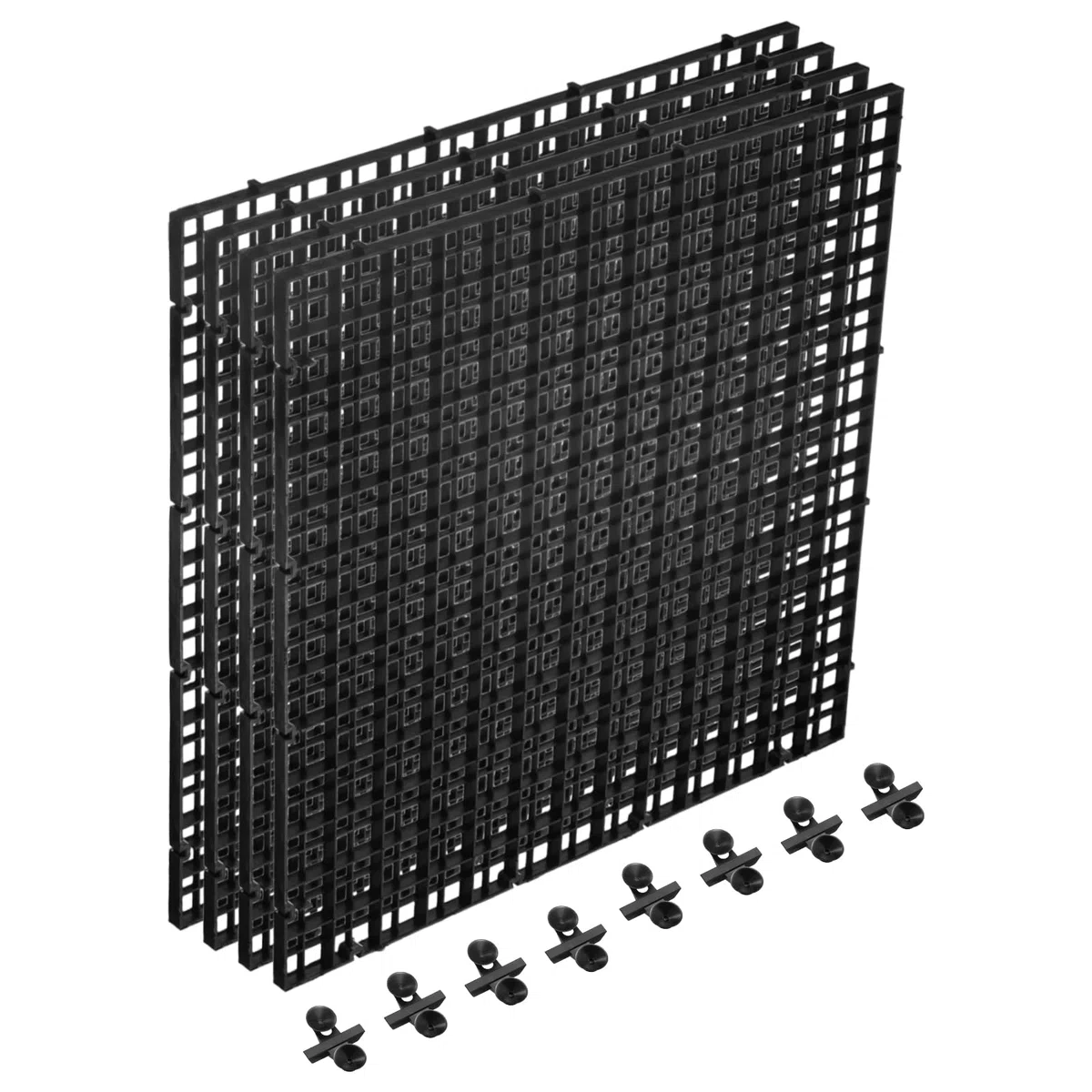 QUARKZMAN 4Pz Divisori per Acquario 30x30 Cm Griglia Filtro Divisore Nero