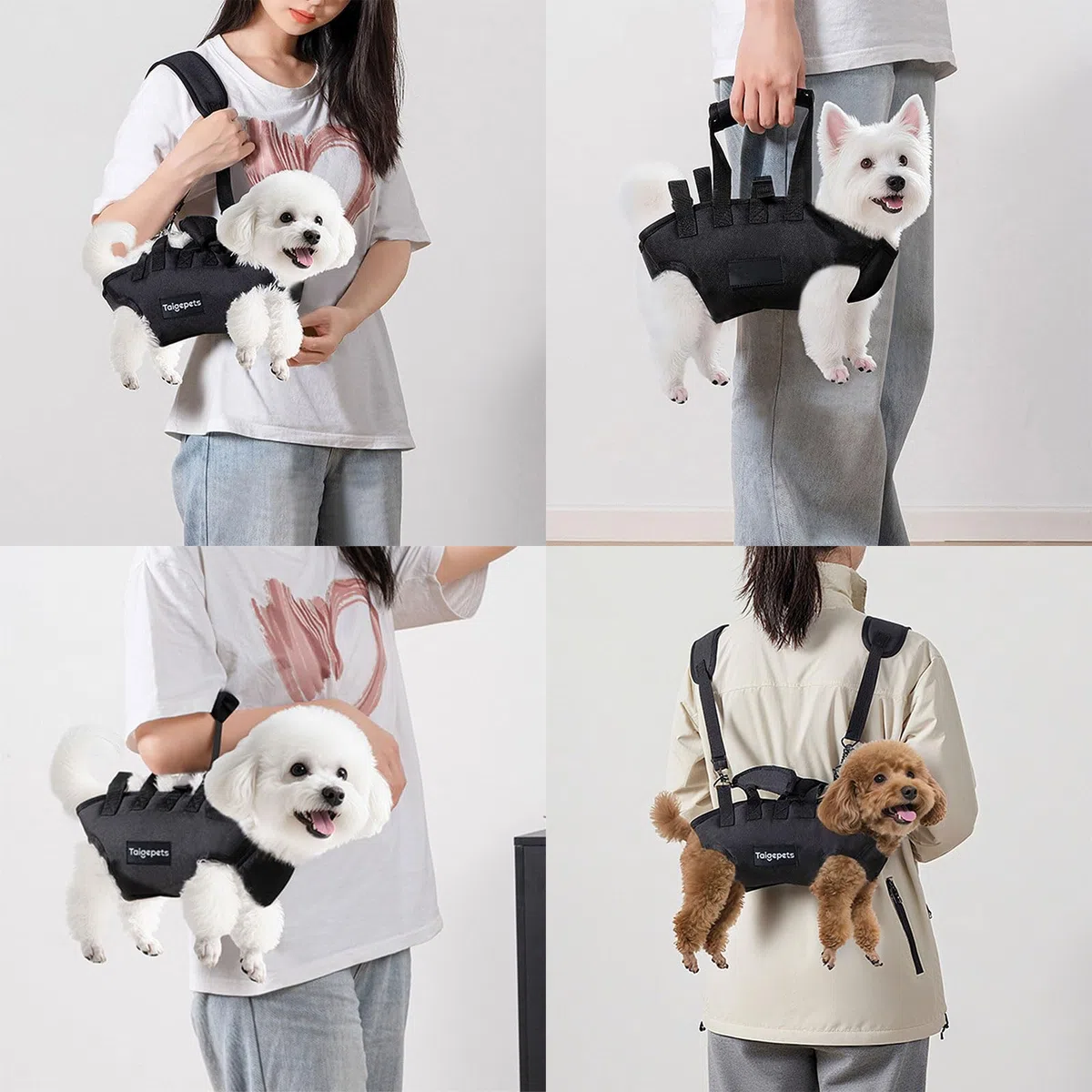 Borsa a tracolla multifunzionale portatile zaino piccolo Pet Carrier Bag Daily Walks Park Visite regolabile Pet Crossbody Carrier
