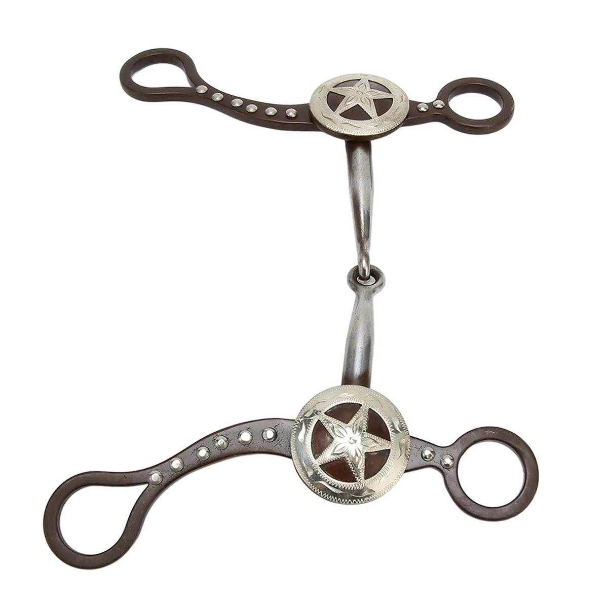 HEEPDD Morso per Muso di Cavallo, Bellissimo Morso Occidentale per Cavallo Antico in Acciaio Inossidabile per Corse di