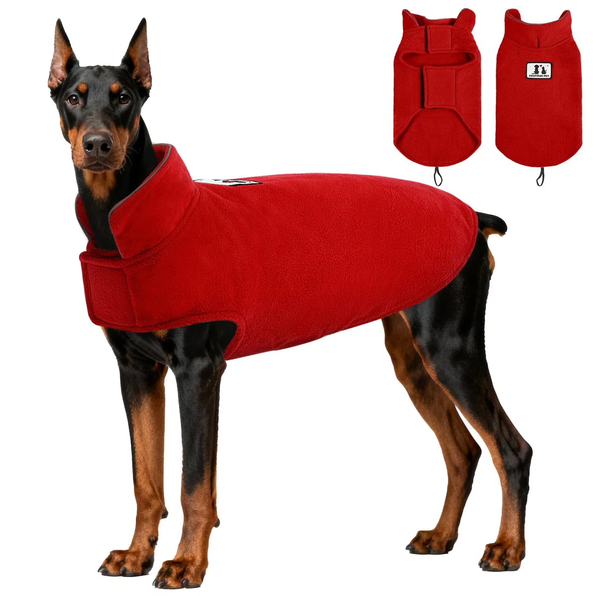Antivento inverno caldo pile cane giacca riflettente morbido Pet Dog Vest abbigliamento cappotto per piccolo medio grande razze per temperature fredde guinzaglio accesso, XXXL, 890v6