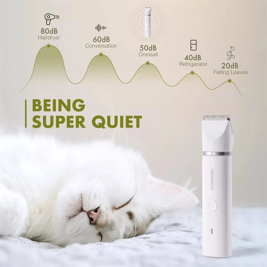 4 In 1 Electric Pet Hair Clipper With 4 Blades Trimmer Nail Sharpener Rechargeable Hair Clipper Trimmer (Color : A, Size : 15 * 3.2cm) (A 15 * 3.2cm)