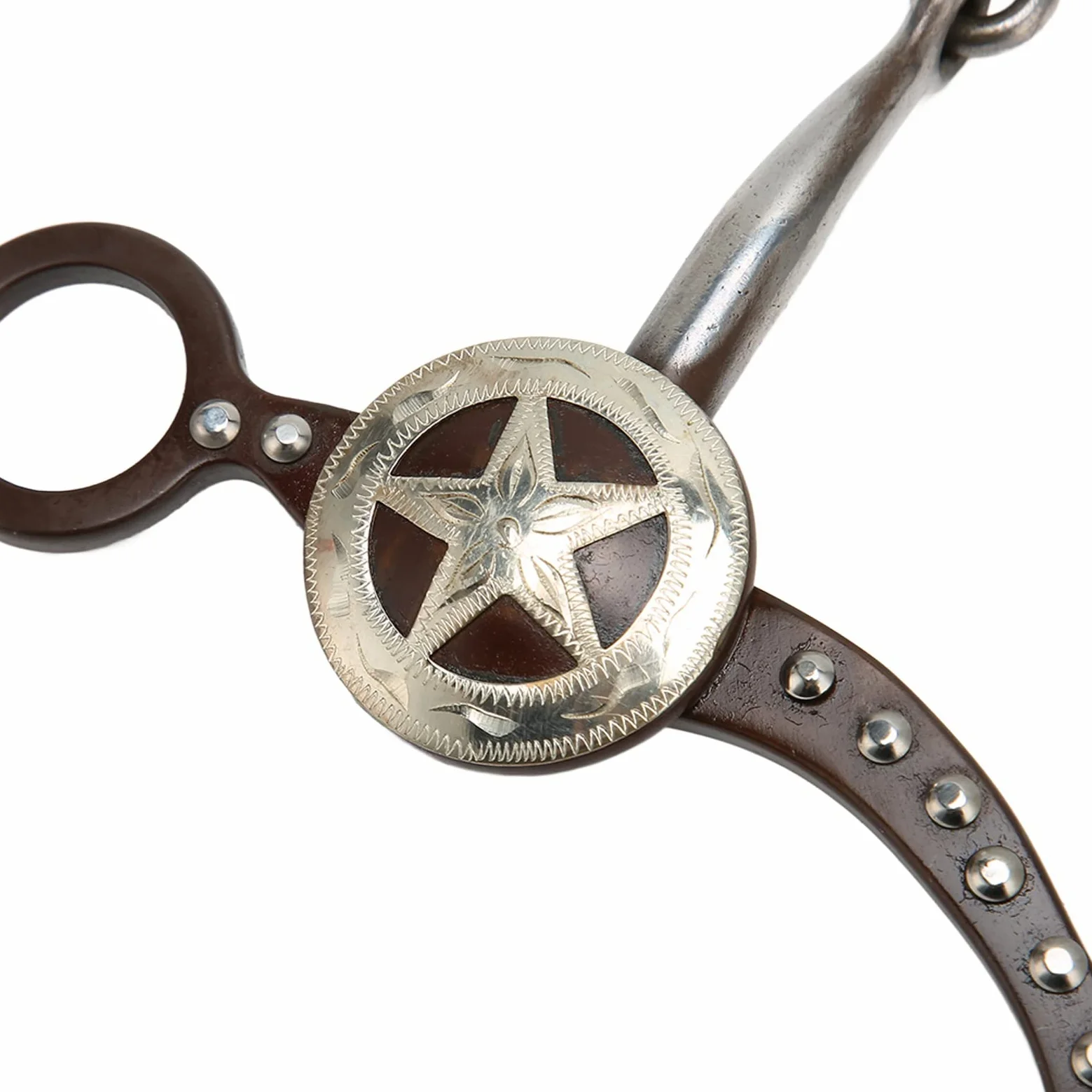 HEEPDD Morso per Muso di Cavallo, Bellissimo Morso Occidentale per Cavallo Antico in Acciaio Inossidabile per Corse di