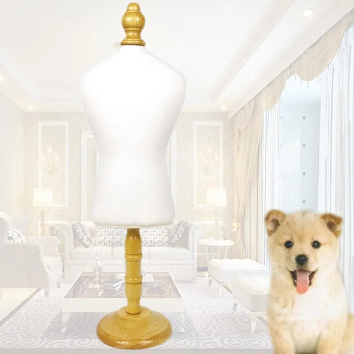 Vestito per Cani per Cucire Abiti in Miniatura per Bambole, Colore Legno