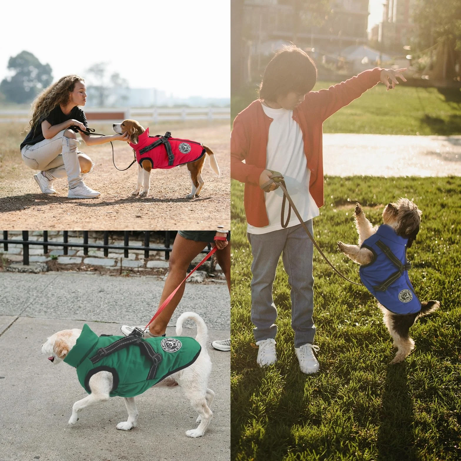 Cappotto impermeabile per cani con imbracatura integrata, caldo cappotto invernale per cani,Giacca per cani di taglia piccola, media e grande