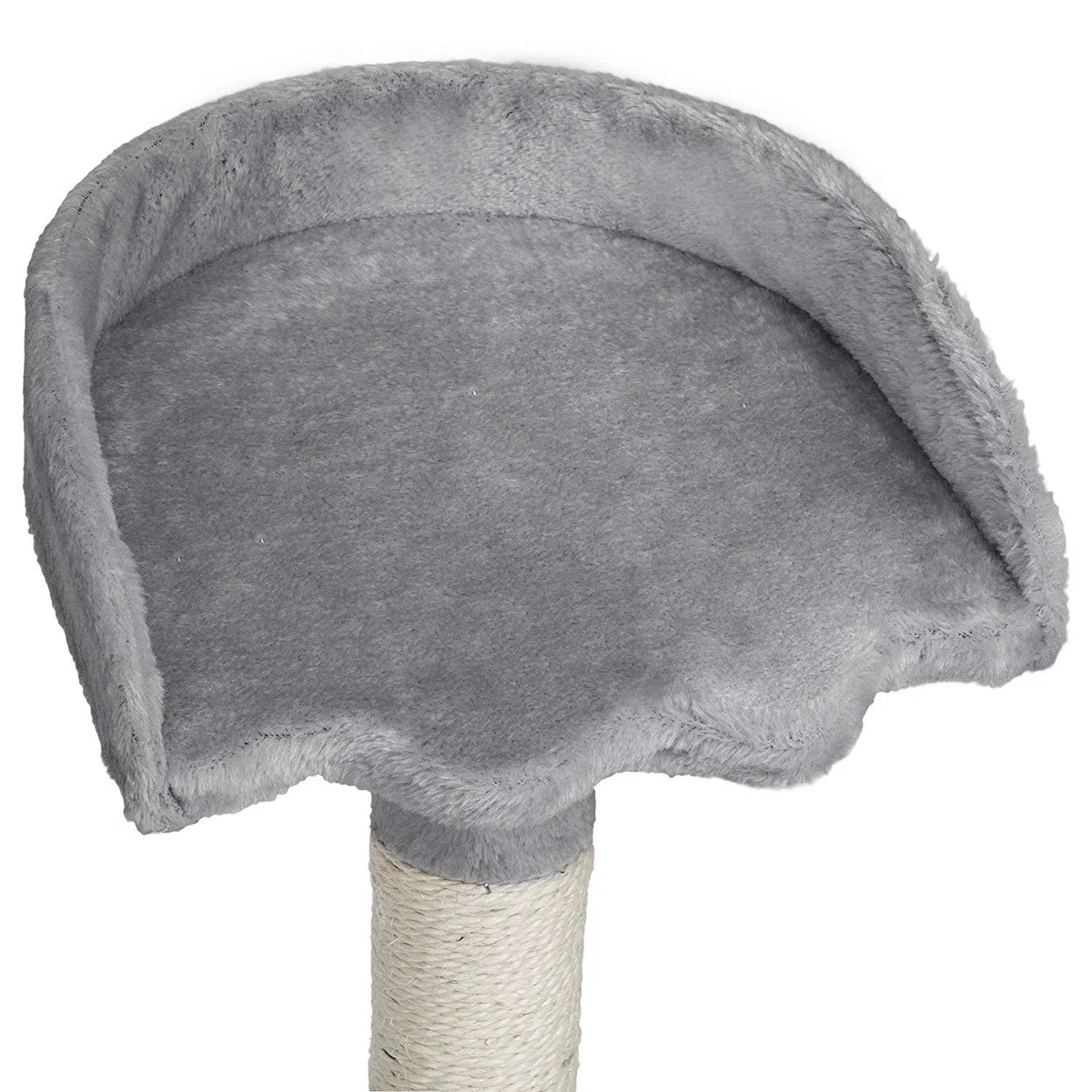 Tiragraffi Albero per Gatto Cuccia Giocattolo Parco Giochi in Sisal Naturale 90 x 45 x 45 cm Colore Grigio