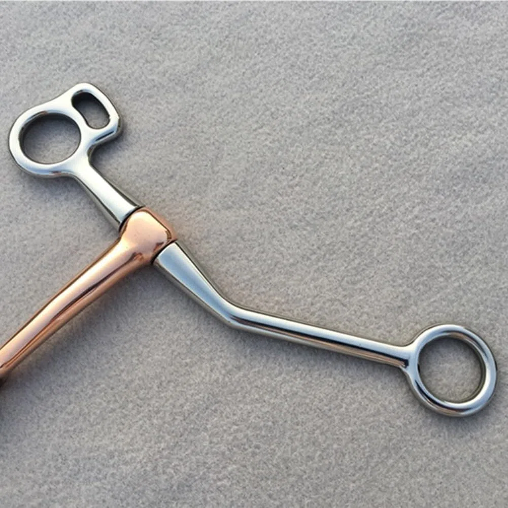 Morso morso completo in acciaio inossidabile con bocca in rame per cavallo Tack Attrezzatura da equitazione inglese briglia in metallo accessorio dimensioni 12x18cm