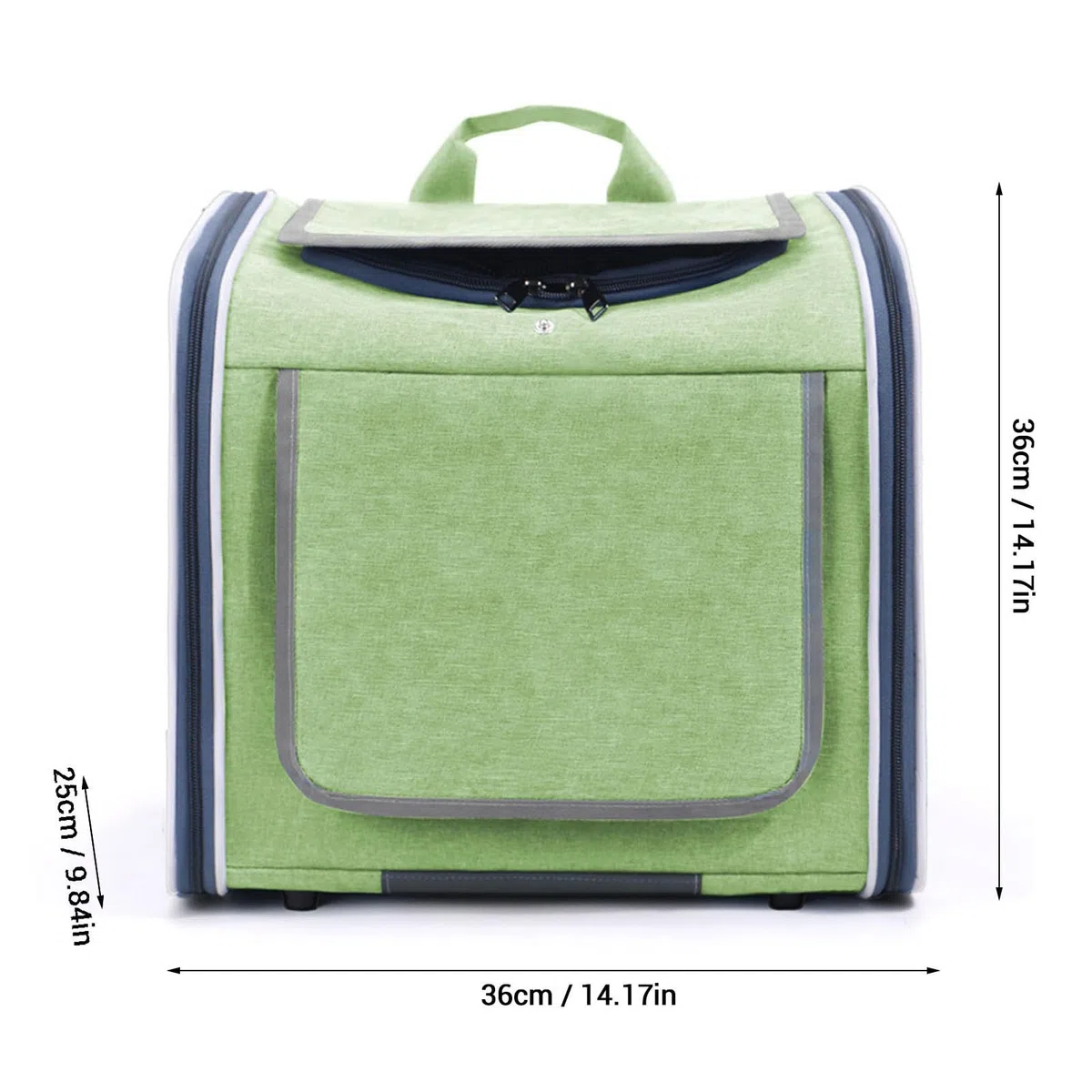 Asixxsix Cestino per cani da bicicletta (GREEN)